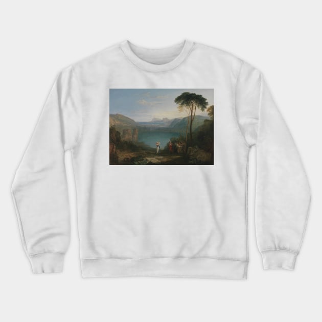 Lake Avernus- Aeneas and the Cumaean Sybil by J.M.W. Turner Crewneck Sweatshirt by Classic Art Stall